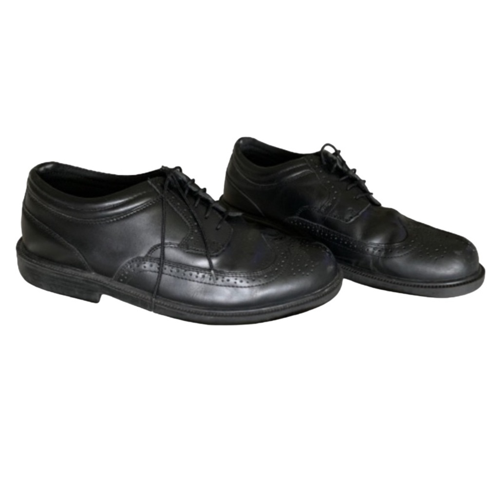 DEER STAGS Shoes Dress Black Wingtip Oxford S.U.P.R.O Sock Insole Size 12 GUC